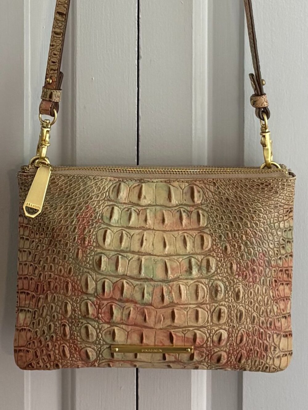 BRAHMIN Perri Crossbody Sahara Melbourne Like New Shoulder Satchel Purse Bag